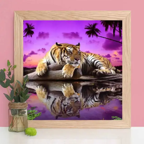 HUACAN Diamond Painting Kit – Tiger Portrait HUACAN Diamond Painting Kit – Tiger Portrait – photo 4