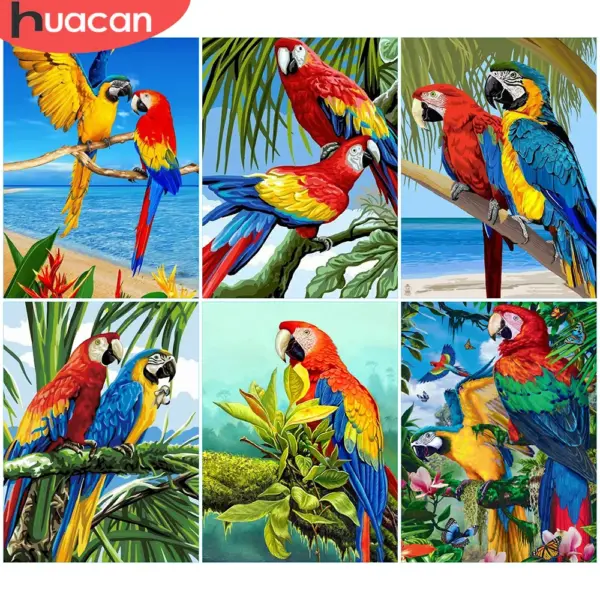 HUACAN Diamond Painting Kit – Tropical Parrot HUACAN Diamond Painting Kit – Tropical Parrot
