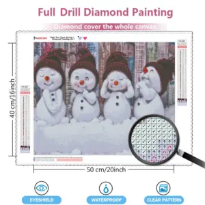 HUACAN Diamond Painting Kit – Frosty Snowman – photo 2
