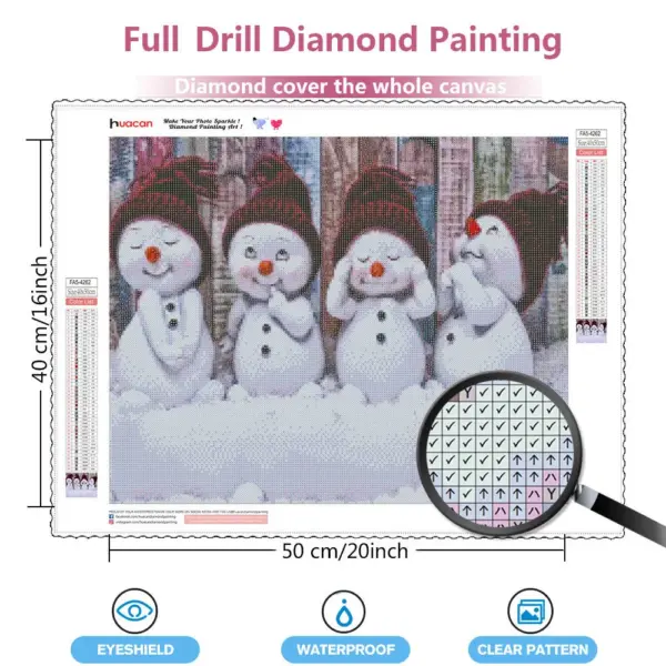 HUACAN Diamond Painting Kit – Frosty Snowman – photo 2