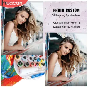 HUACAN Custom Photo Paint by Numbers – Family Kit