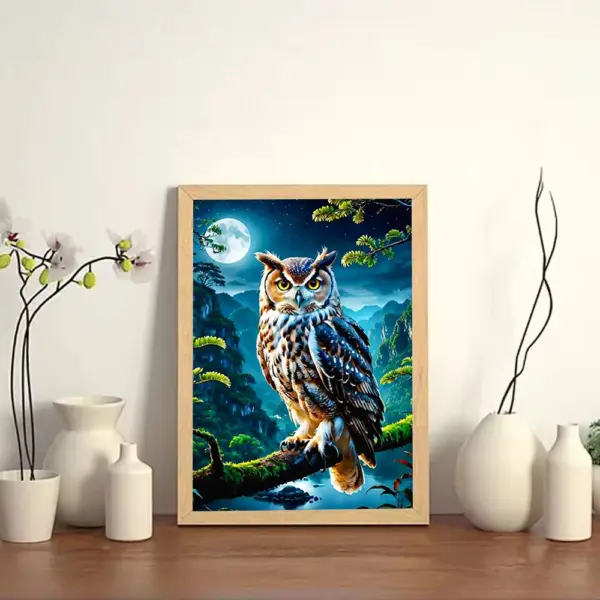 HUACAN Diamond Painting Kit – Forest Owl HUACAN Diamond Painting Kit – Forest Owl – photo 3
