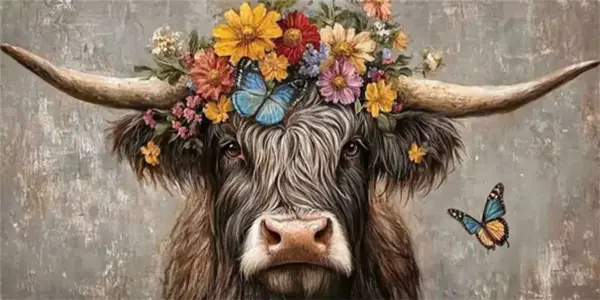 HUACAN Diamond Painting Kit – Country Cow – photo 2