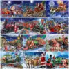 HUACAN Diamond Painting Kit – Santa Express Train Kit Pintura com Diamantes HUACAN – Trem do Papai Noel