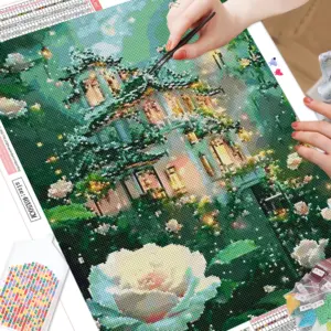HUACAN Diamond Painting Kit – Rose Cottage – photo 2