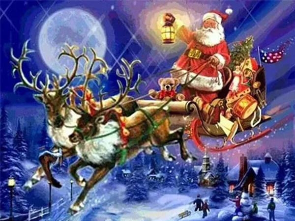 Trenó do Papai Noel ao Luar