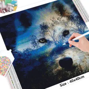 HUACAN Diamond Painting Kit – Wolf Spirit – photo 2