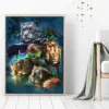 Kit Pintura com Diamantes HUACAN – Trio de Grandes Felinos – foto 4