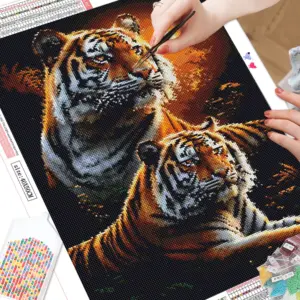 HUACAN Diamond Painting Kit – Jungle Tiger – photo 2