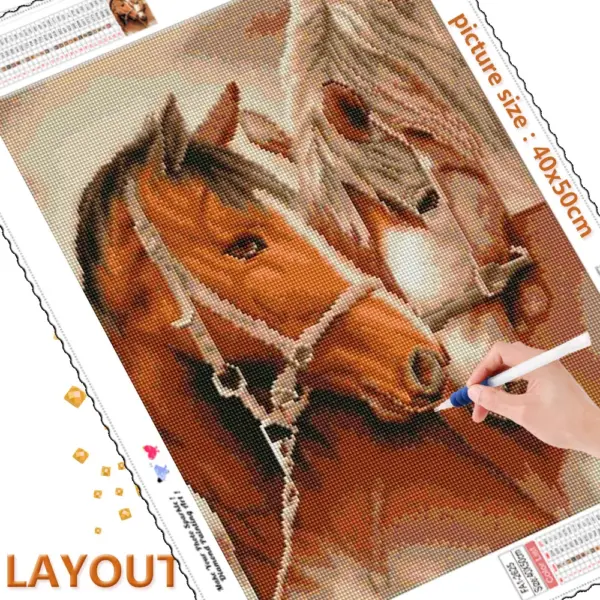 HUACAN Diamond Painting Kit – Autumn Horse HUACAN Diamond Painting Kit – Autumn Horse – photo 3