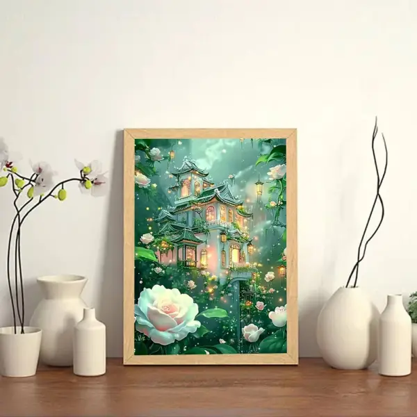 HUACAN Diamond Painting Kit – Rose Cottage – photo 3