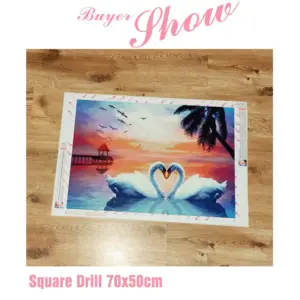 HUACAN Diamond Painting Kit – Graceful Swan – photo 2