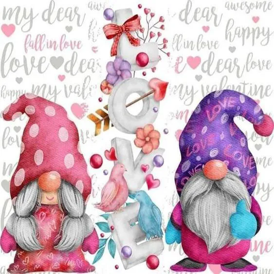 HUACAN Diamond Painting Kit – Santa Gnome Love – photo 2