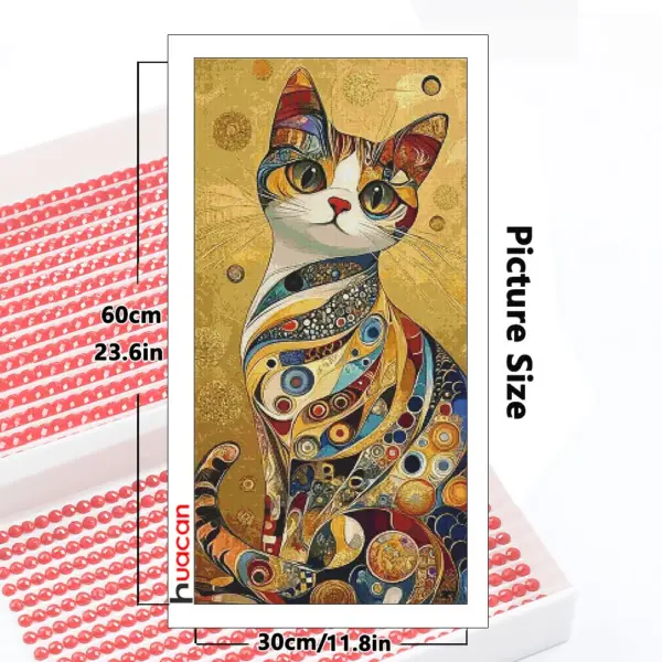 HUACAN Diamond Painting Kit – Cozy Cat – photo 2