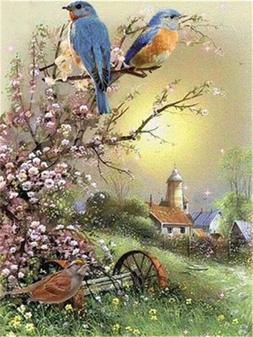 Bluebirds Over the Village