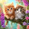 Kit Pintura con Diamantes HUACAN – Gato y Lavanda – foto 2