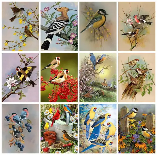 HUACAN Diamond Painting Kit – Perched Bluebird HUACAN Diamond Painting Kit – Perched Bluebird