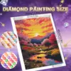 HUACAN Diamond Painting Kit – Sunset Mountain Forest – photo 2