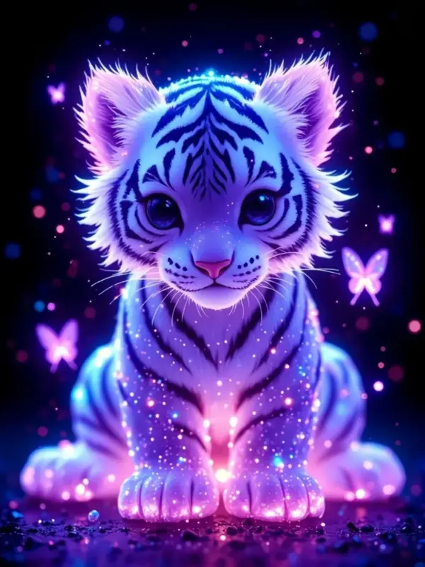 HUACAN Diamond Painting Kit – Tiger & Butterfly – photo 2