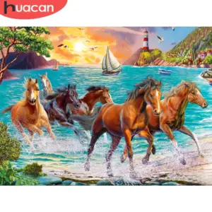 HUACAN Diamond Painting Kit – Sunset Horse