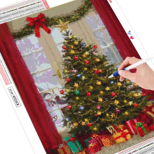 HUACAN Diamond Painting Kit – Christmas Tree Scene HUACAN Diamond Painting Kit – Christmas Tree Scene – photo 2
