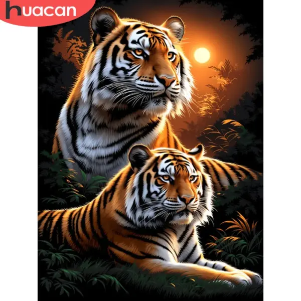 HUACAN Diamond Painting Kit – Jungle Tiger