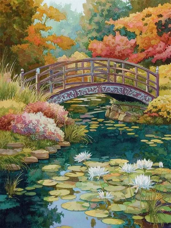 Autumn Garden Bridge
