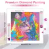 HUACAN Diamond Painting Kit – Pop Art Cat HUACAN Diamond Painting Kit – Pop Art Cat – photo 2