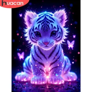 HUACAN Diamond Painting Kit – Tiger & Butterfly