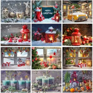 HUACAN Diamond Painting Kit – Christmas Candle