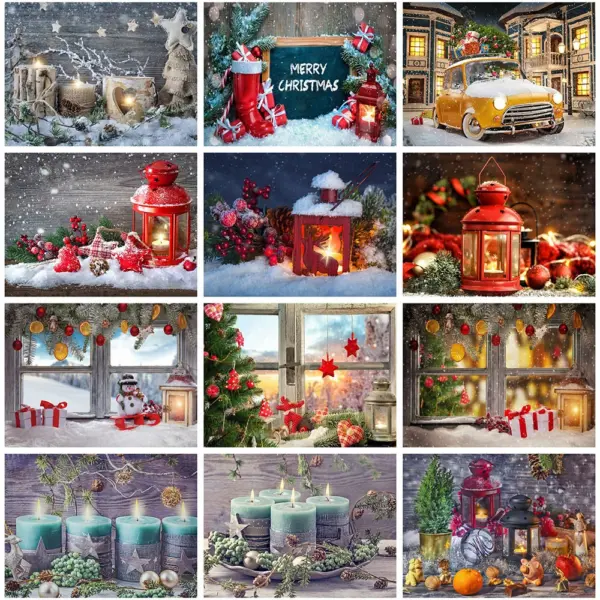 HUACAN Diamond Painting Kit – Christmas Candle
