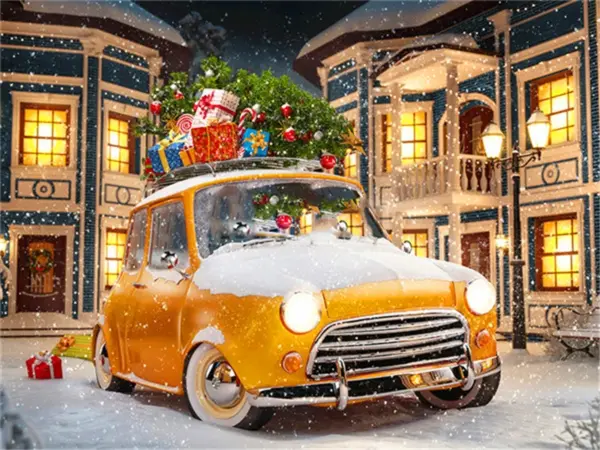 Christmas Car with Tree