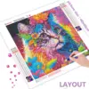 HUACAN Diamond Painting Kit – Pop Art Cat HUACAN Diamond Painting Kit – Pop Art Cat – photo 3