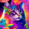 HUACAN Diamond Painting Kit – Pop Art Cat HUACAN Diamond Painting Kit – Pop Art Cat