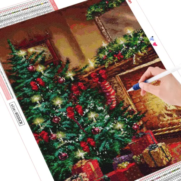 HUACAN Diamond Painting Kit – Christmas Tree Scene HUACAN Diamond Painting Kit – Christmas Tree Scene – photo 4