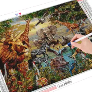 HUACAN Diamond Painting Kit – Safari Trio – photo 2