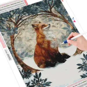 HUACAN Diamond Painting Kit – Winter Fox – photo 2