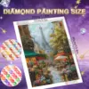 HUACAN Diamond Painting Kit – Forest Landscape Cabin – photo 2