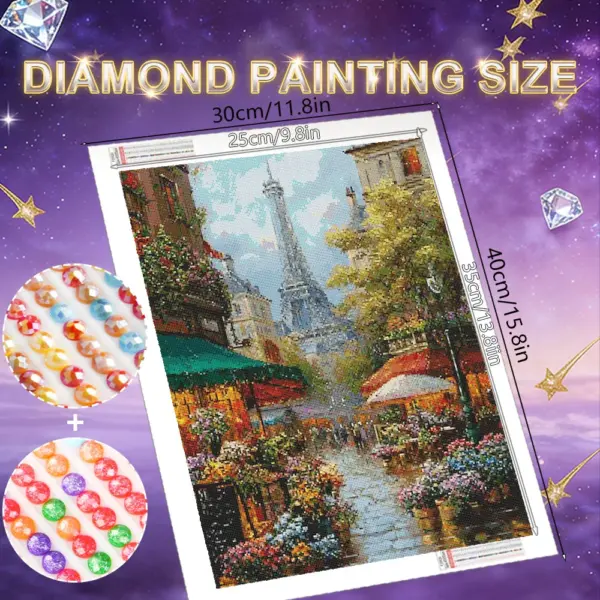 HUACAN Diamond Painting Kit – Forest Landscape Cabin – photo 2