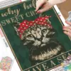 HUACAN Diamond Painting Kit – Kitty Typography – photo 3