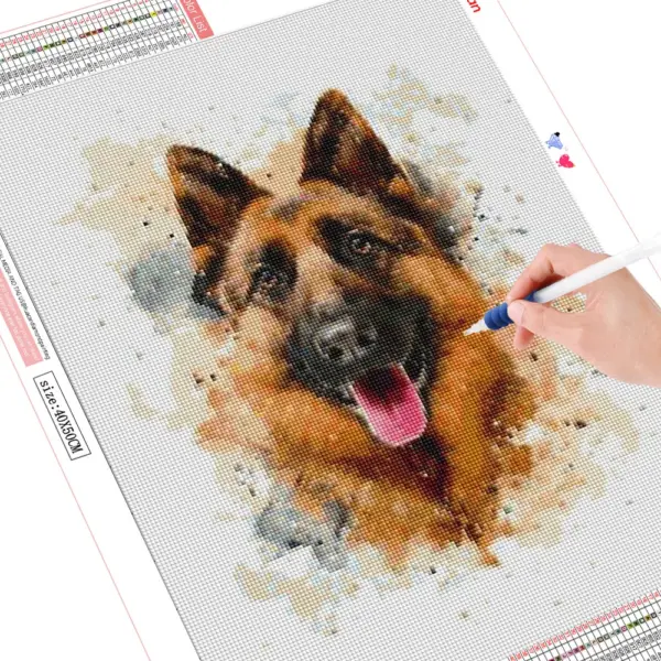 HUACAN Diamond Painting Kit – Cat Portrait – photo 3