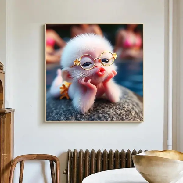 HUACAN Monkey Diamond Painting Kit – Animal Wall Art – photo 3