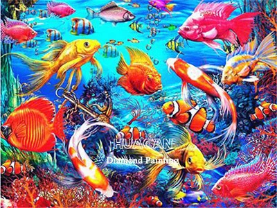 HUACAN Diamond Painting Kit – Koi Fish – photo 2