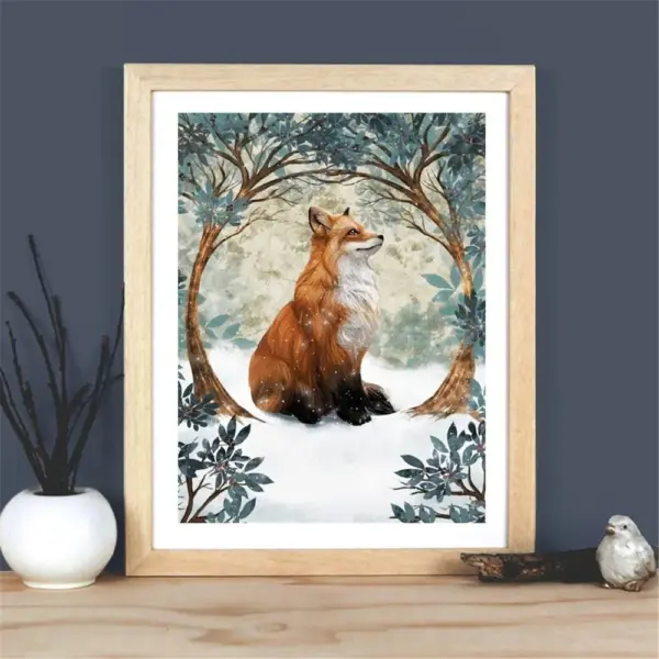 HUACAN Diamond Painting Kit – Winter Fox HUACAN Diamond Painting Kit – Winter Fox – photo 4