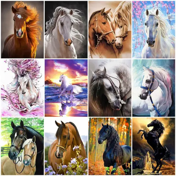 HUACAN Diamond Painting Kit – Autumn Horse HUACAN Diamond Painting Kit – Autumn Horse