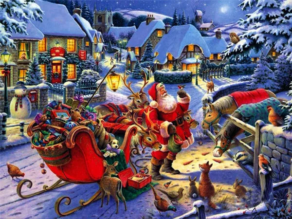 Papai Noel e o Cavalo na Vila
