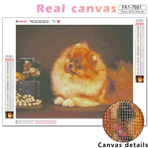 HUACAN Diamond Painting Kit – Puppy Portrait HUACAN Diamond Painting Kit – Puppy Portrait – photo 4