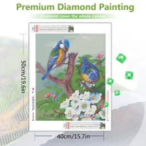 HUACAN Diamond Painting Kit – Garden Birds – photo 2