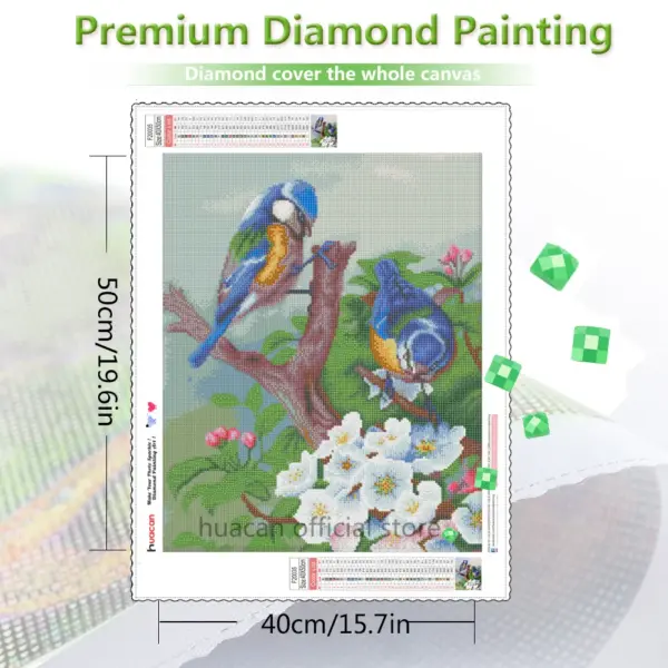 HUACAN Diamond Painting Kit – Garden Birds HUACAN Diamond Painting Kit – Garden Birds – photo 2