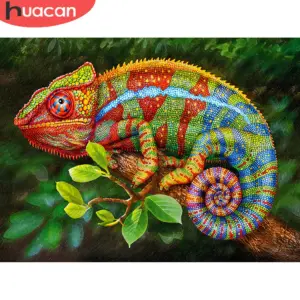 HUACAN Diamond Painting Kit – Rainbow Chameleon